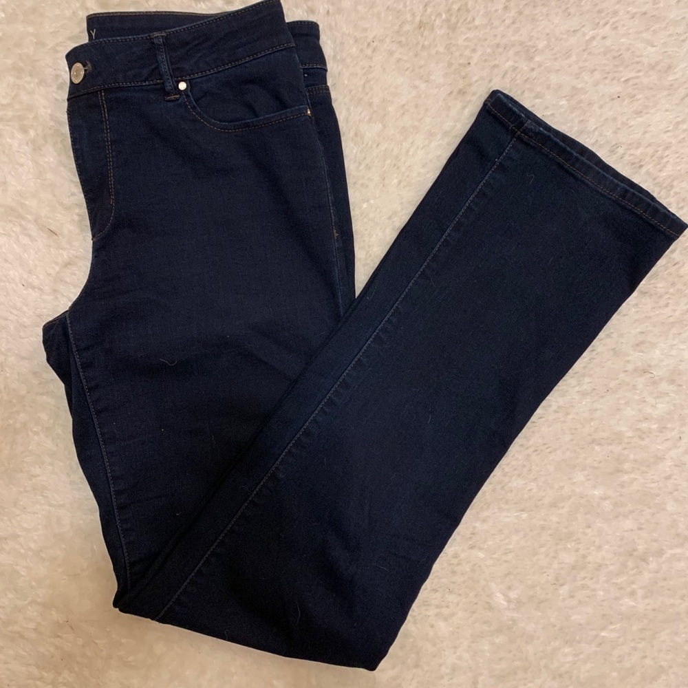 White House Black Market skinny boot jeans.